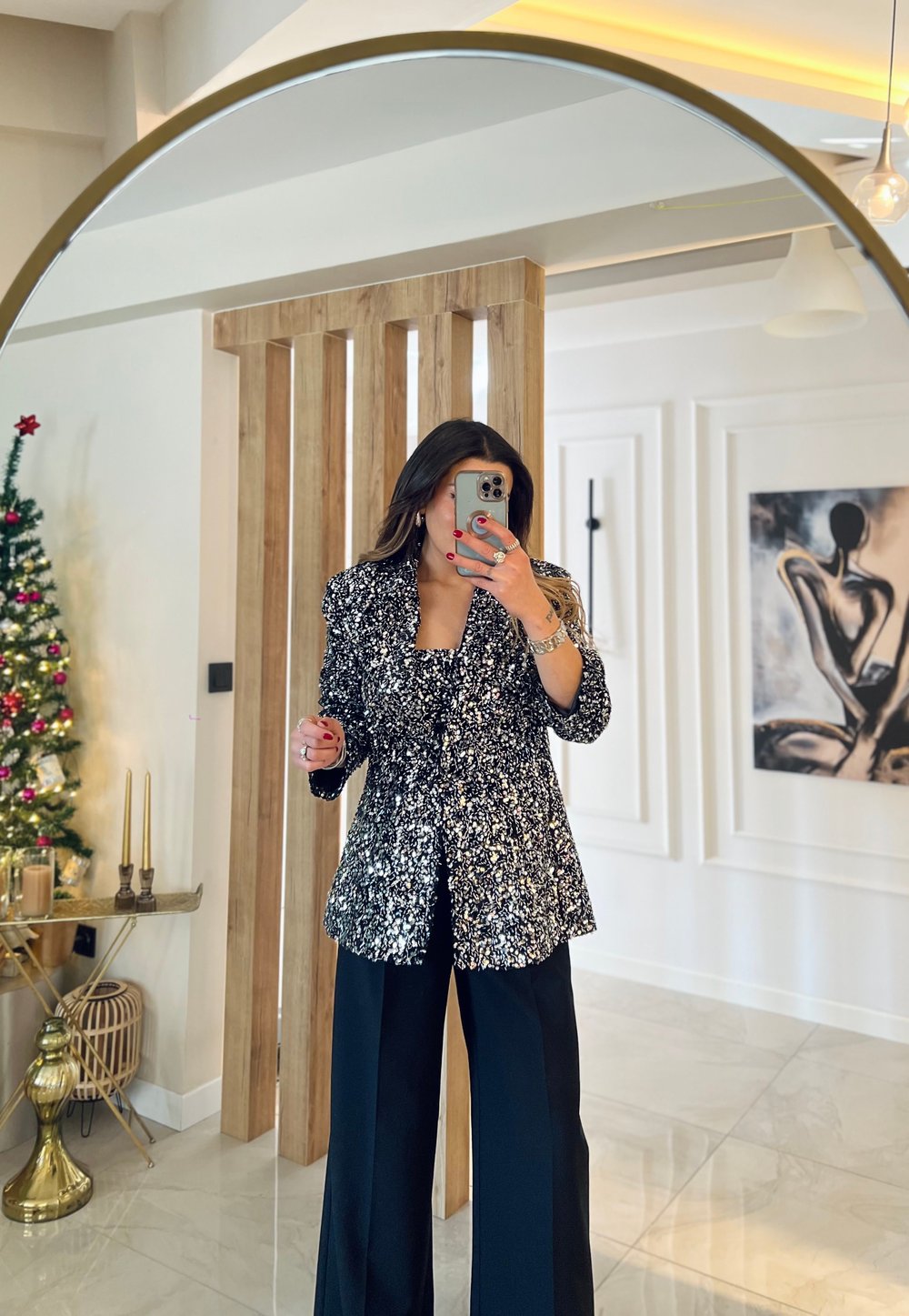 Payetli Blazer Ceket