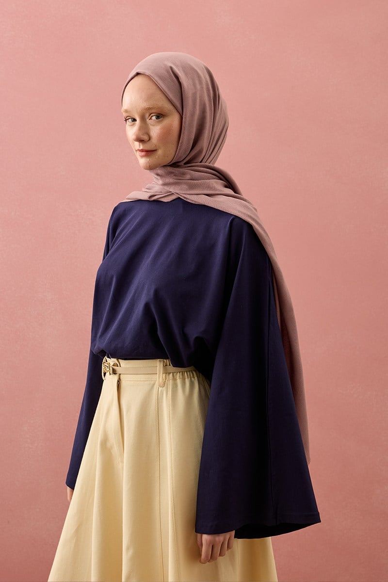 Soft Lila Pamuk Şal