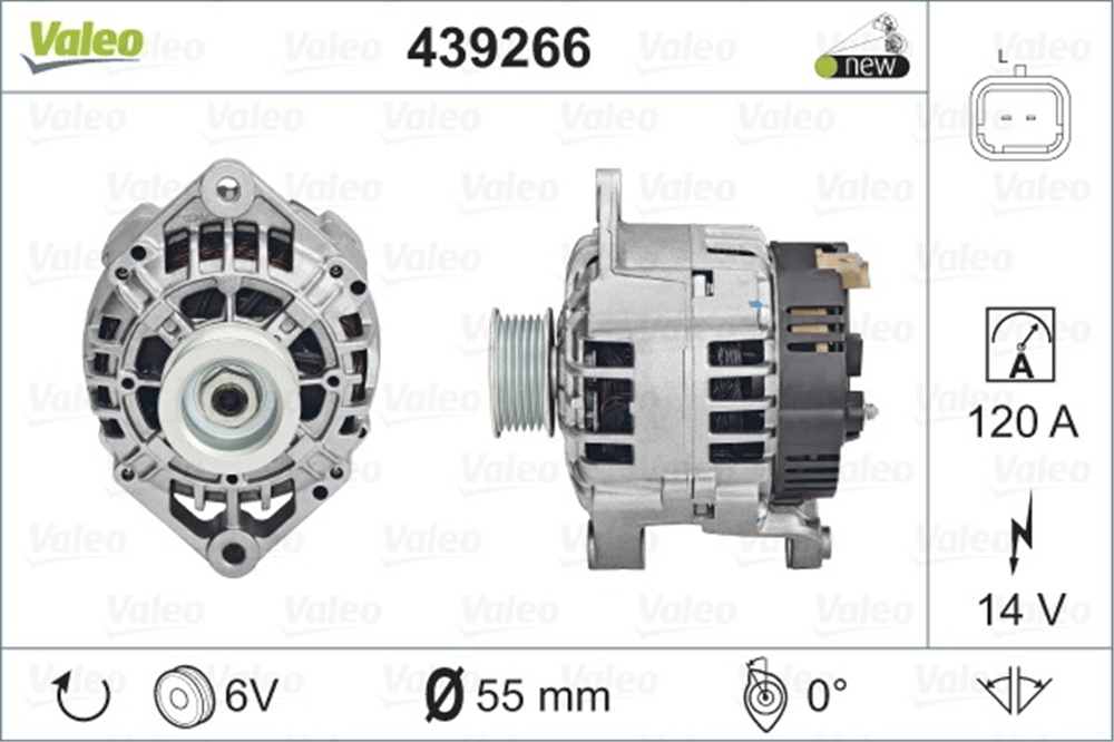 Alternatör 12V 150A 4×4 Master – Opel Movano, Renault Clio II, Espace III vb.
