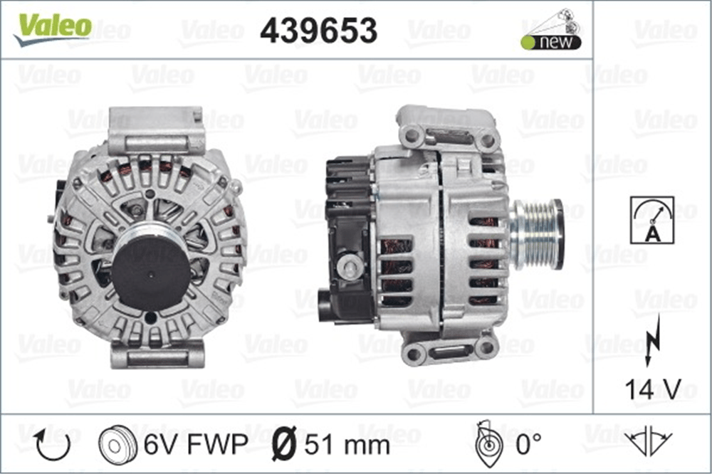 Alternatör 12V 180A – Mercedes Sprinter, Viano, Vito vb.