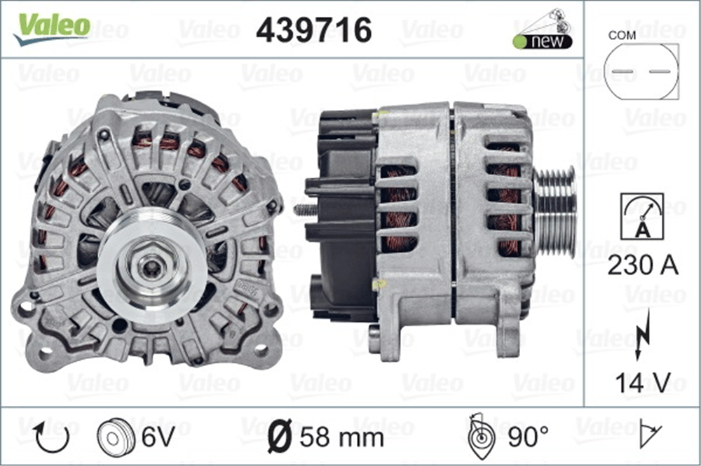 Alternatör 12V 230A 0 V6 2010+ – Volkswagen Touareg