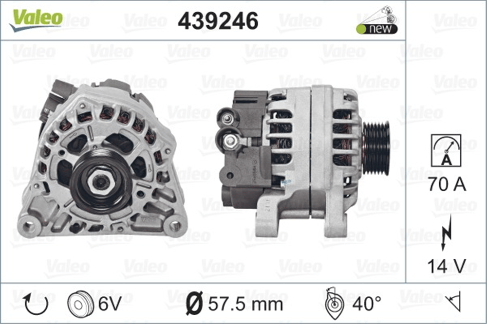 Alternatör 12V 70A Partner – Citroen Berlingo, Xsara, Fiat Scudo vb.