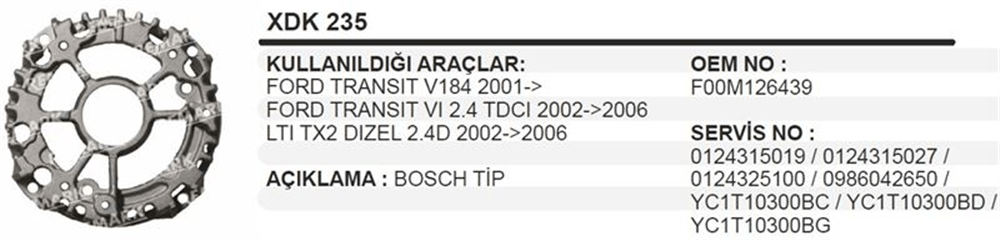 Diyot Taraf Kapağı – Ford V-184 105A