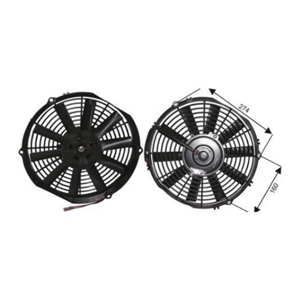 Fan Motoru 12V Üniversal Pervaneli 11 Inch 280MM