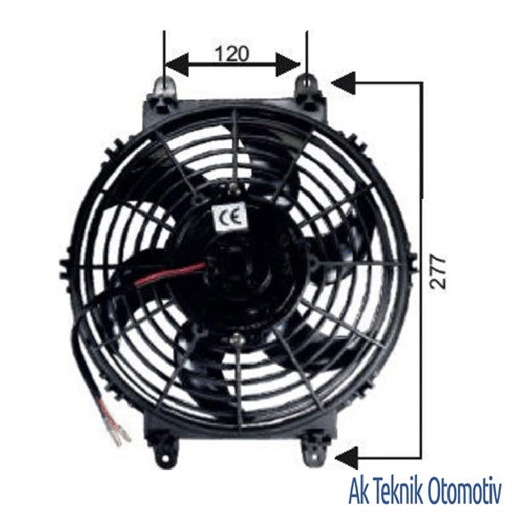 Fan Motoru 24V Üniversal Helix Pervaneli 10 Inch