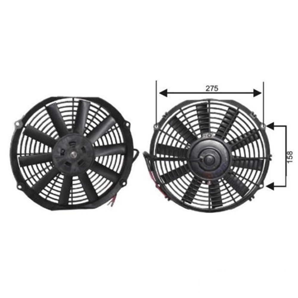 Fan Motoru 24V Üniversal Pervaneli 11 Inch 280MM