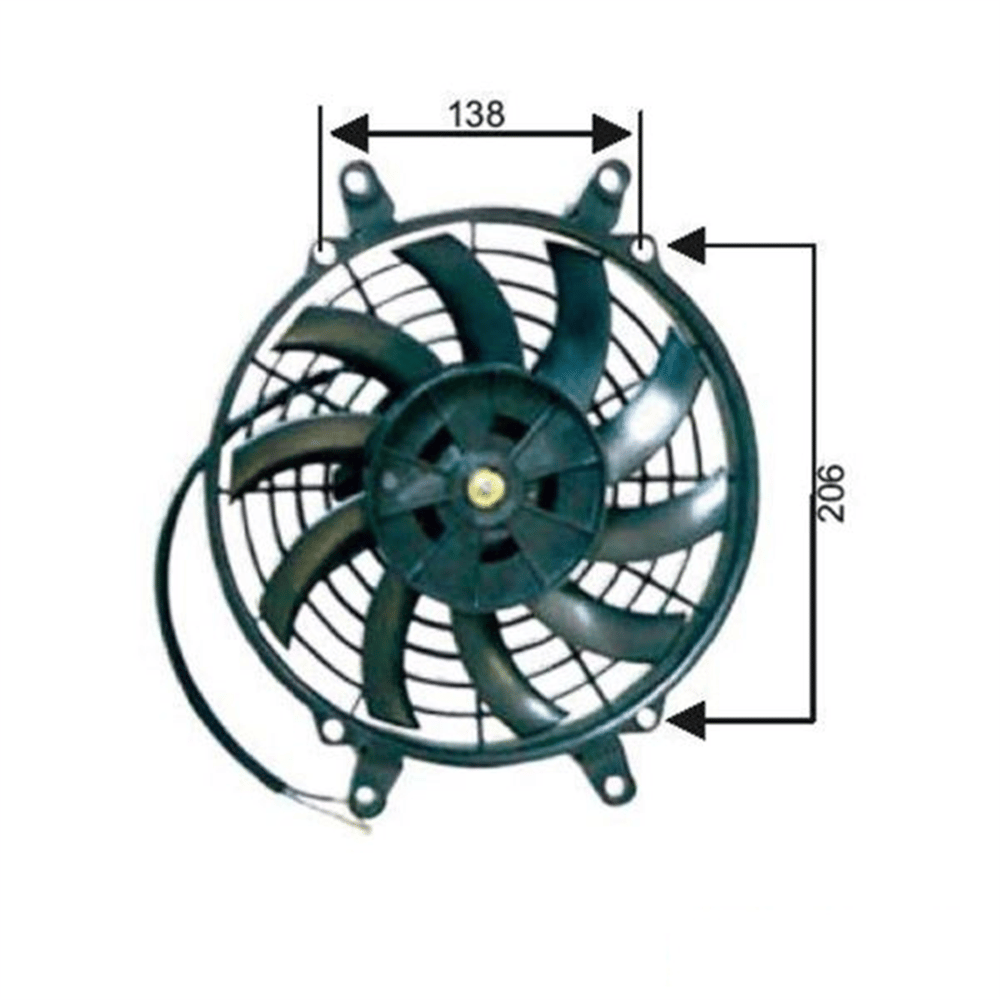Fan Motoru 24V Üniversal Pervaneli 9 Inch 230MM