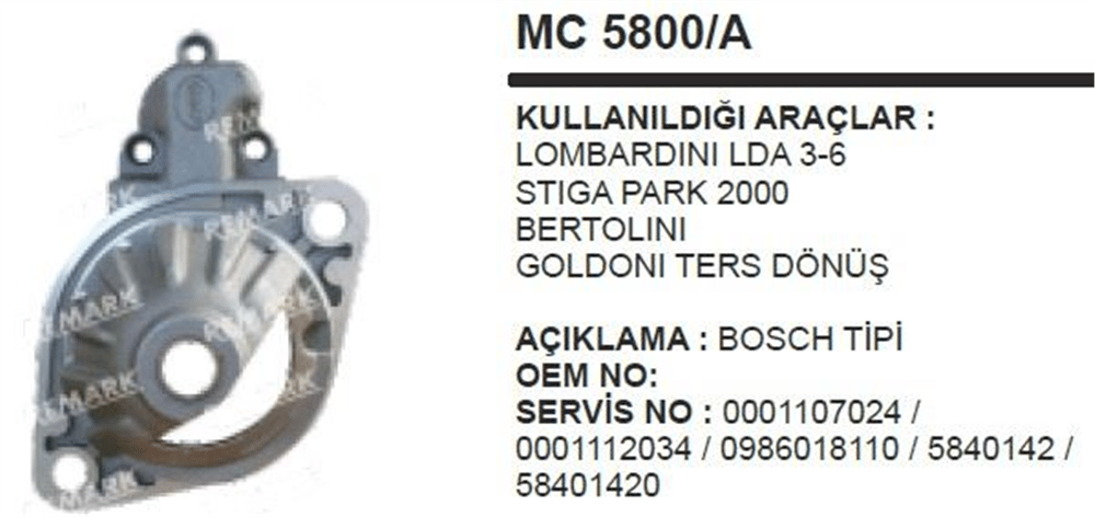 Remark Pinyon Kapağı – Lombardini (006 15256)