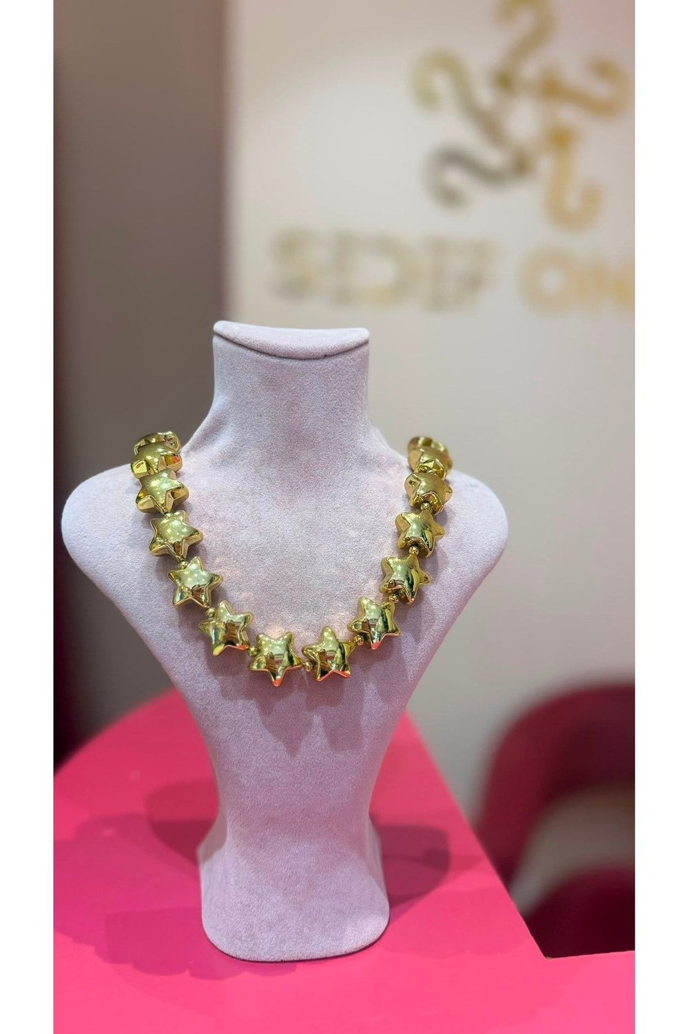 Gold Boncuklu Yıldız Kolye