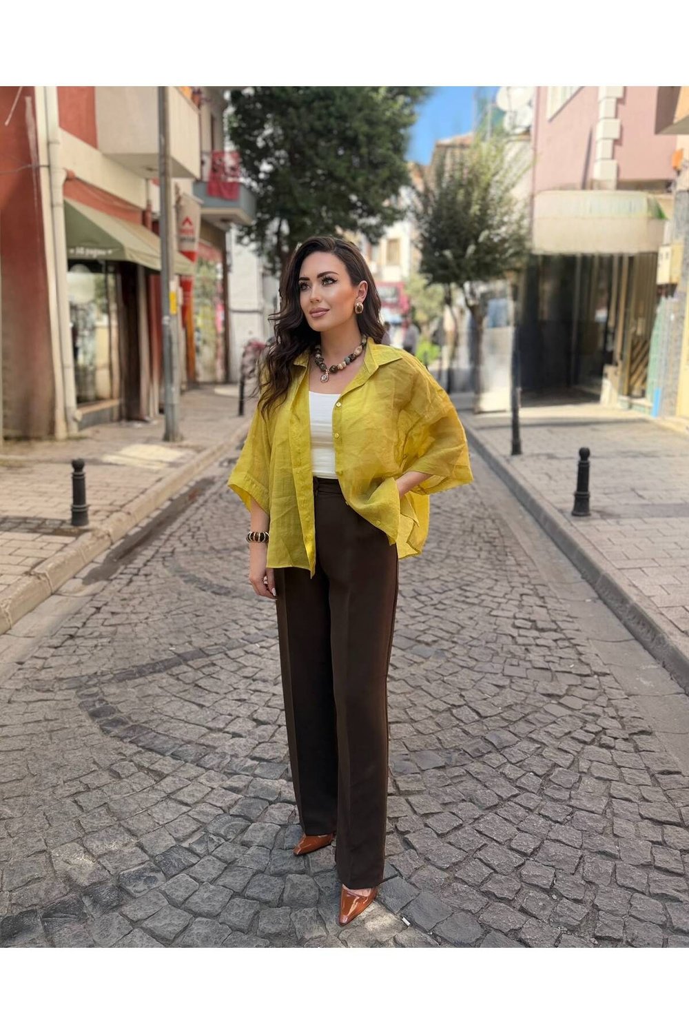 Yüksek Bel Palazzo Pantolon