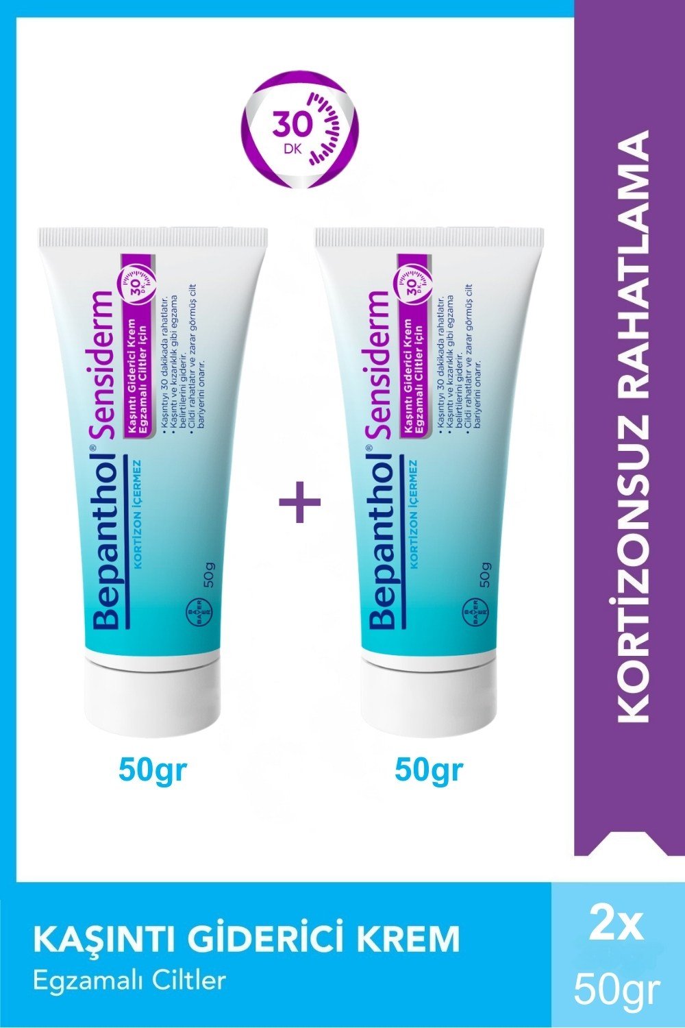 Bepanthol Sensiderm Krem 50 gr x 2 Adet