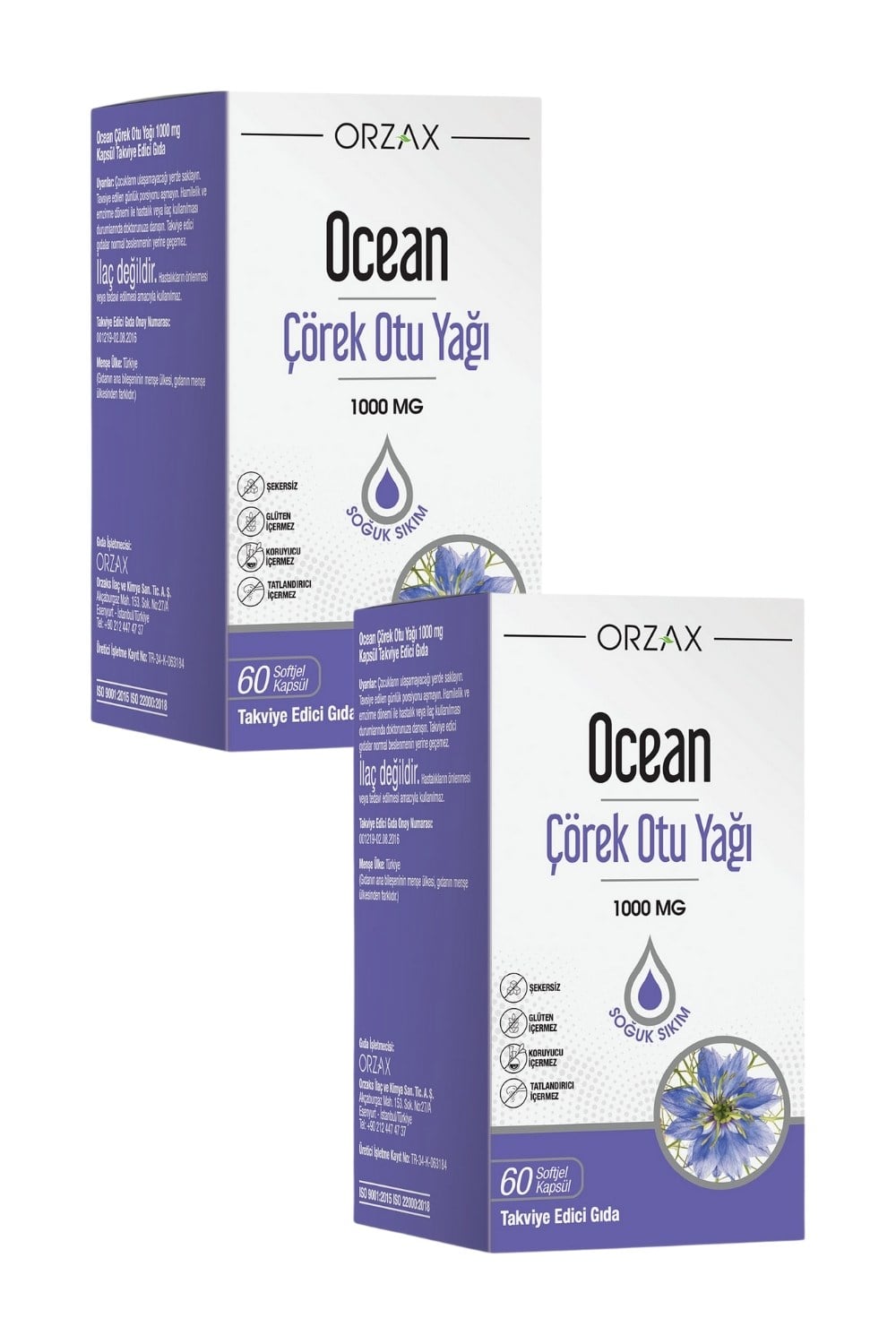 Ocean Çörek Otu Yağı 60 Kapsül x 2 Adet