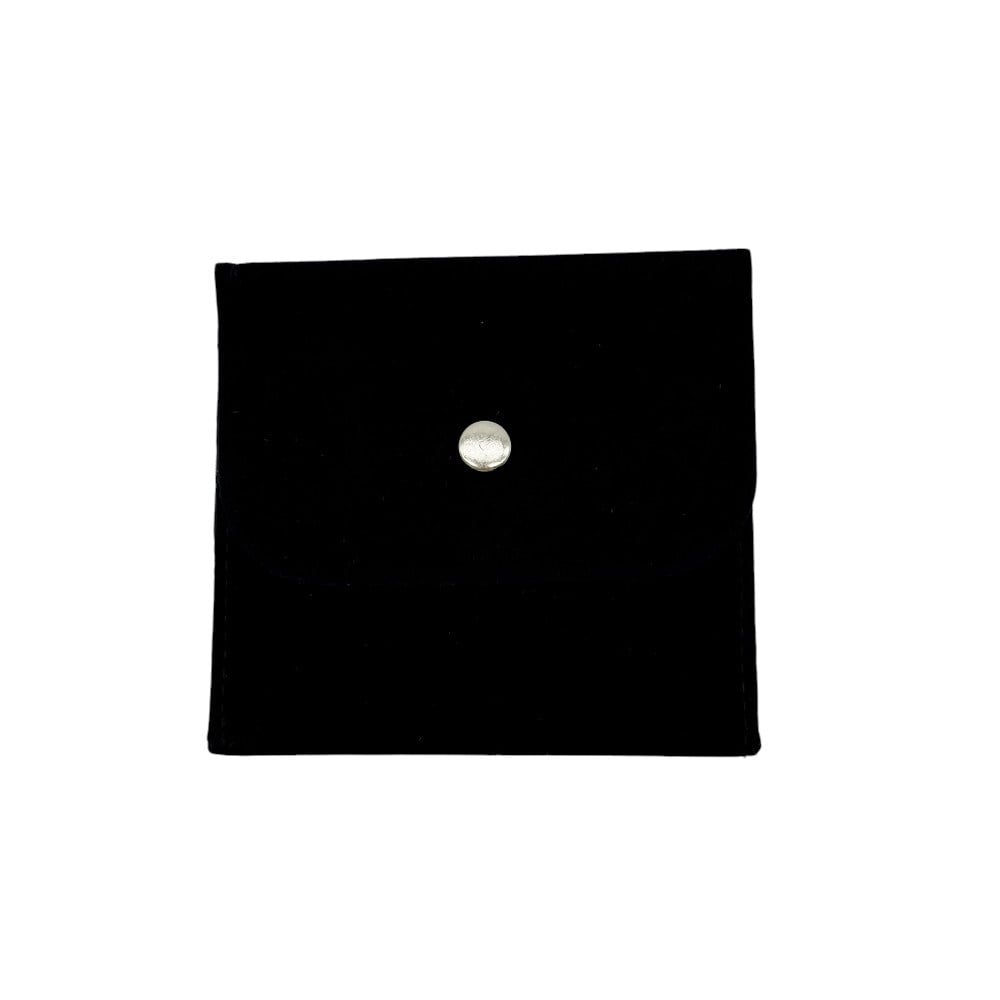 Çıtçıtlı Kadife Kese 10x10 Siyah