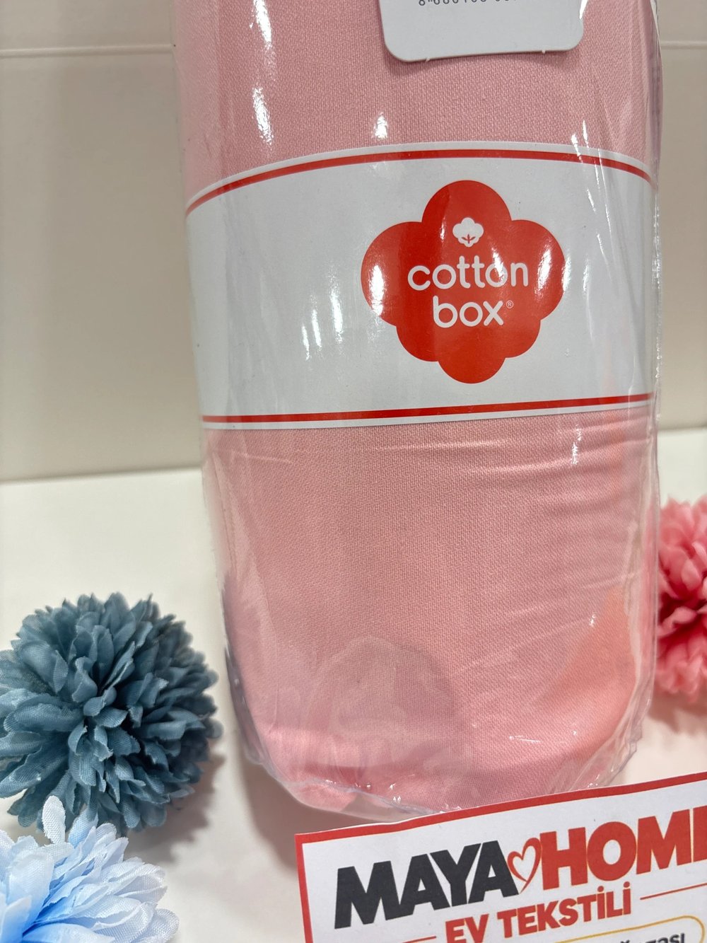 Cotton Box Deluxe Pembe Tensel Çift Kişilik Lastikli Çarşaf Seti 160x200+30