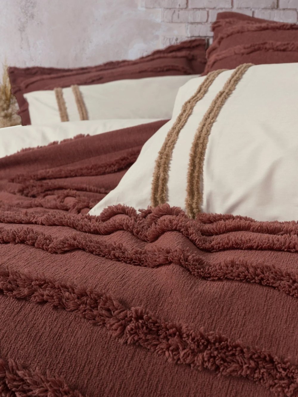 Cotton Box Limi Punç Çift Kişilik Yatak Örtülü Nevresim Takımı Rolf Tarçın