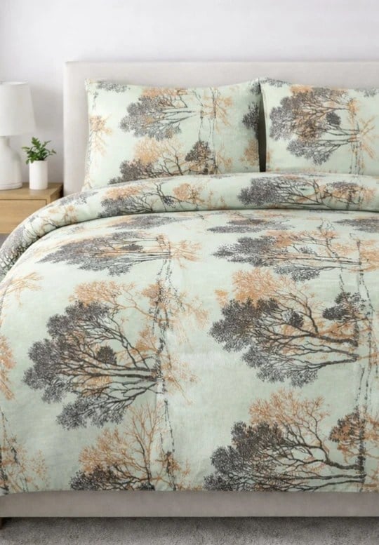 Maya Concept Tree Green Lastikli Tek Kişilik Nevresim Takımı