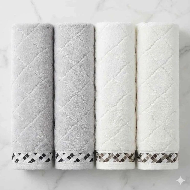 ÖZDİLEK NEV SNUG HAMAM SETİ 4 PARÇA GRİ KREM