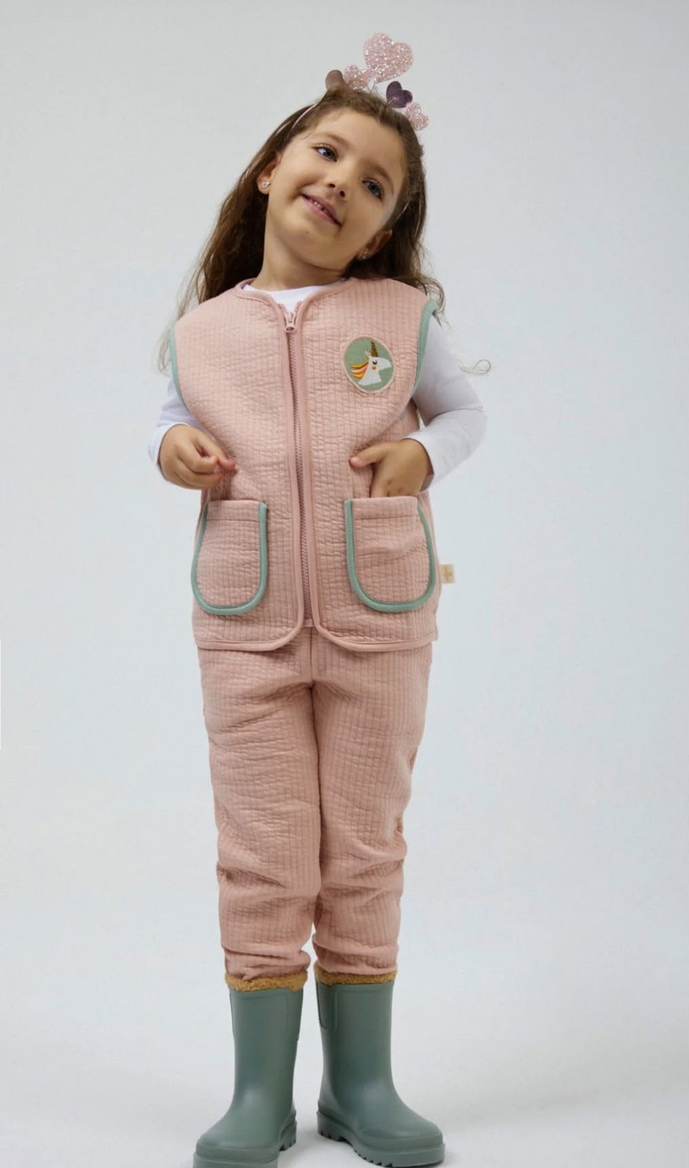 Miela Kids Çocuk Kapitone Jogger Pantolon - Pembe