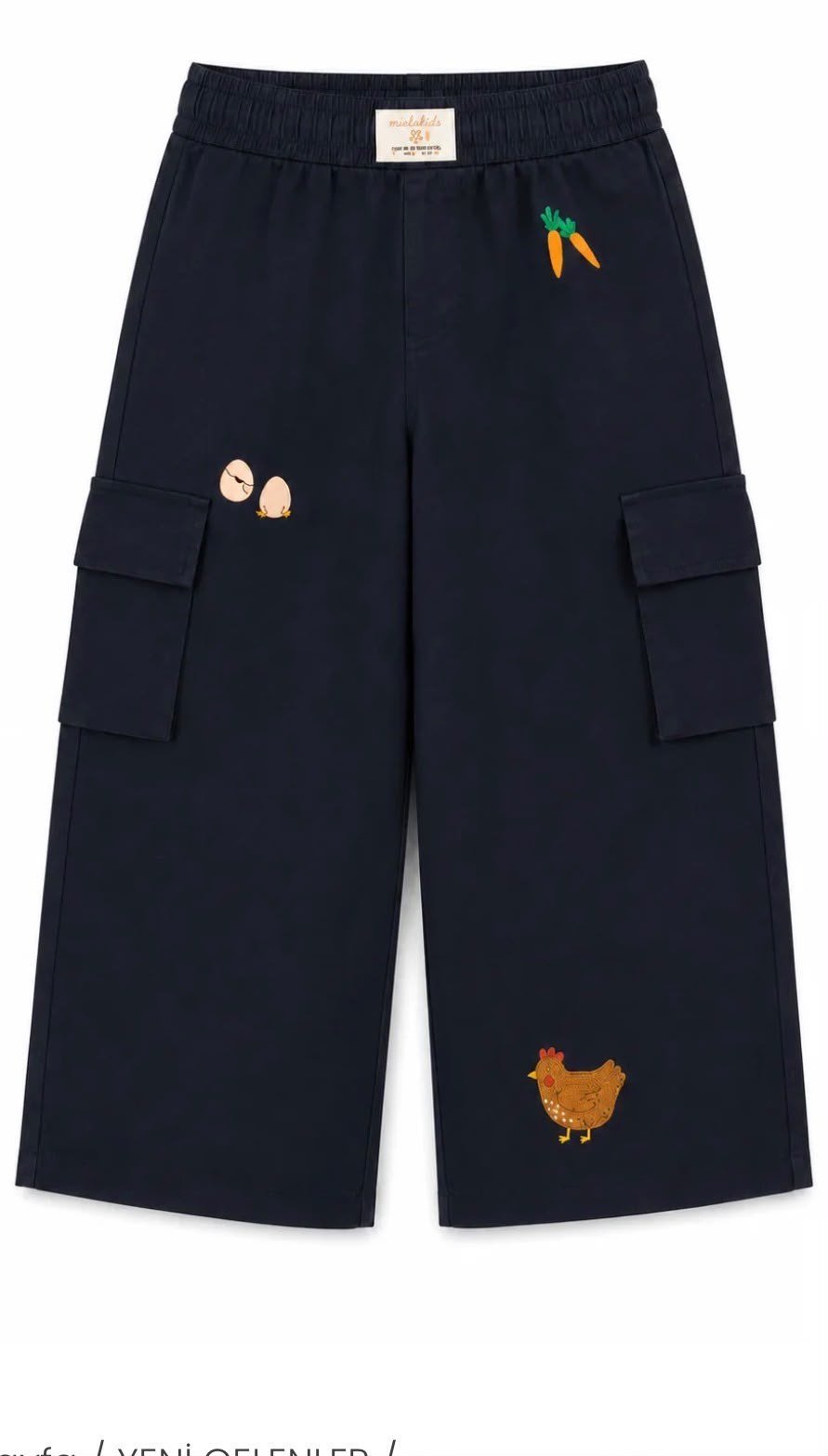 Miela Kids Çocuk Kargo Bol Paça Pantolon - Lacivert
