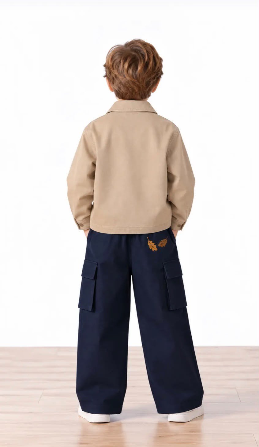 Miela Kids Çocuk Kargo Bol Paça Pantolon - Lacivert