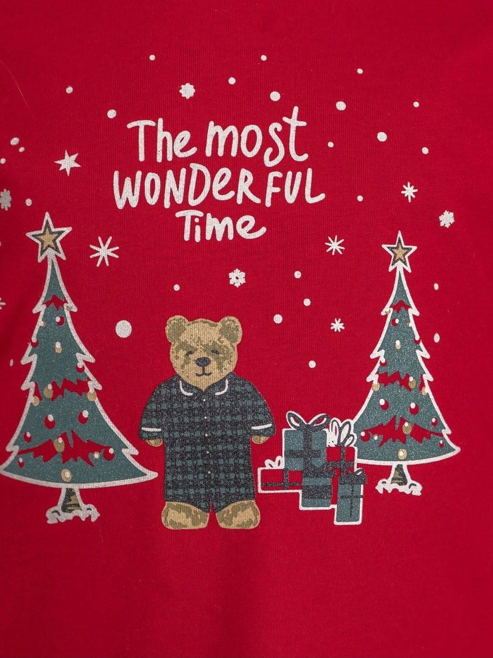 ÇOCUK NOEL KIRMIZI  PİJAMA TAKIMI