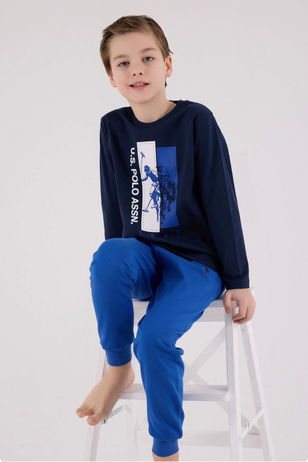 Erkek Çocuk Yazılı Pijama Takımı 9-15 Yaş - Lacivert