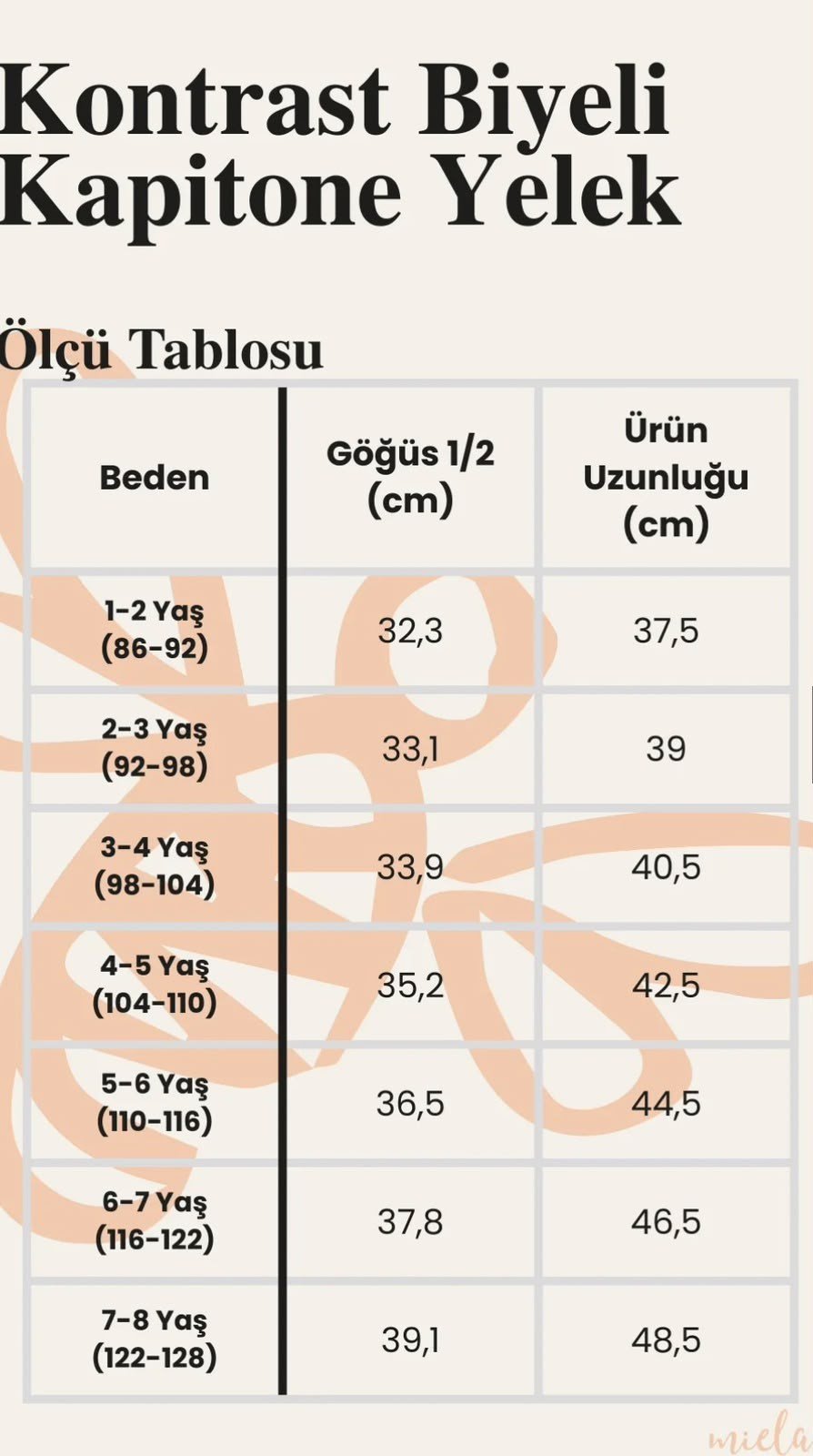 Miela Kids Çocuk Parçalı Desenli Peluş Yelek - Bej