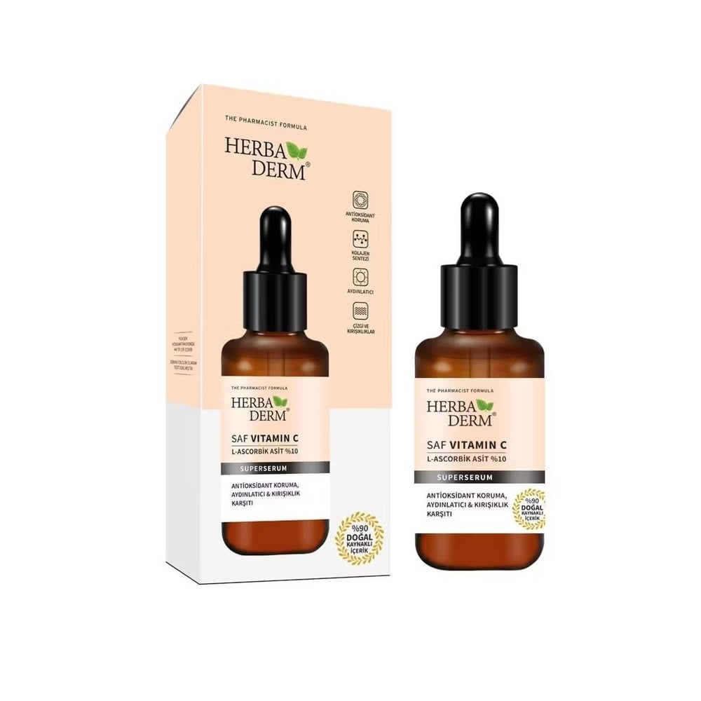 Herbaderm C Vitamin Aydınlatıcı Ve Ton Eşitleyici Yüz Serumu 30 ml