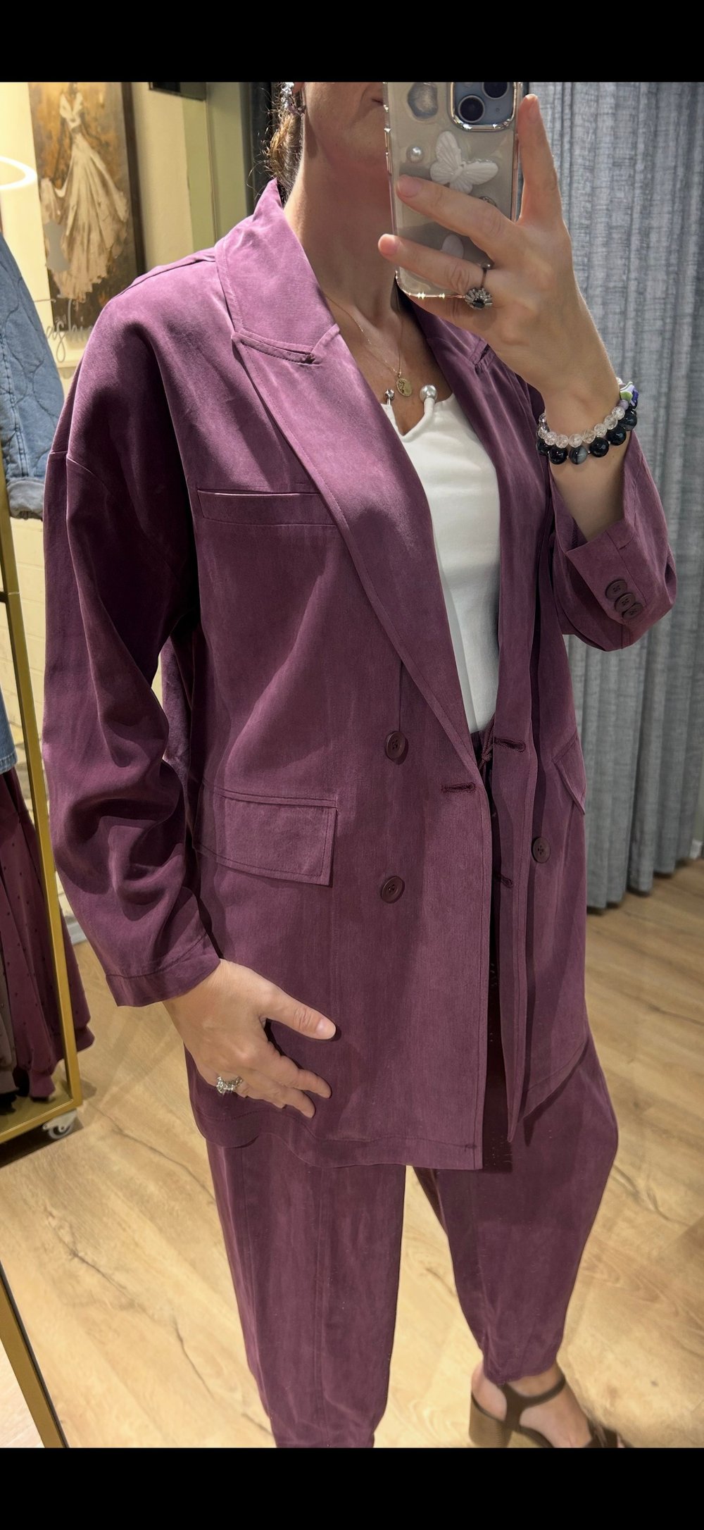 Uzun Ceket Bordo