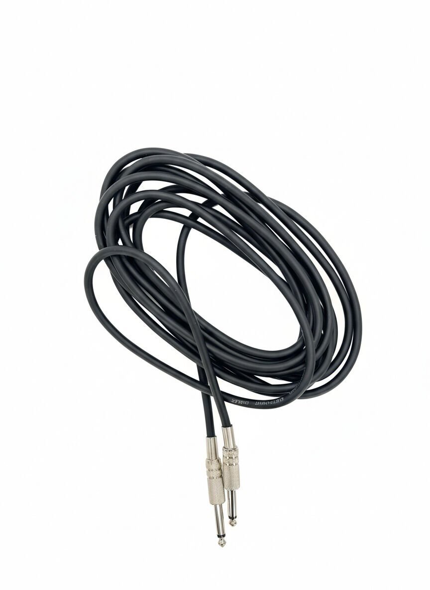 Enstrüman Jack Kablosu 6.35 mm Jak Kablo 5 Metre – Profesyonel Ses Kablosu