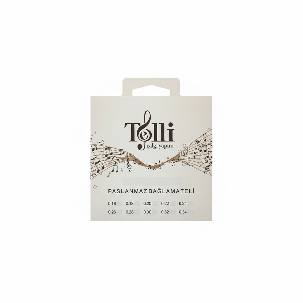 Telli Çalgı Yapım Kısa Sap Kalın Bam Teli 0,50 mm