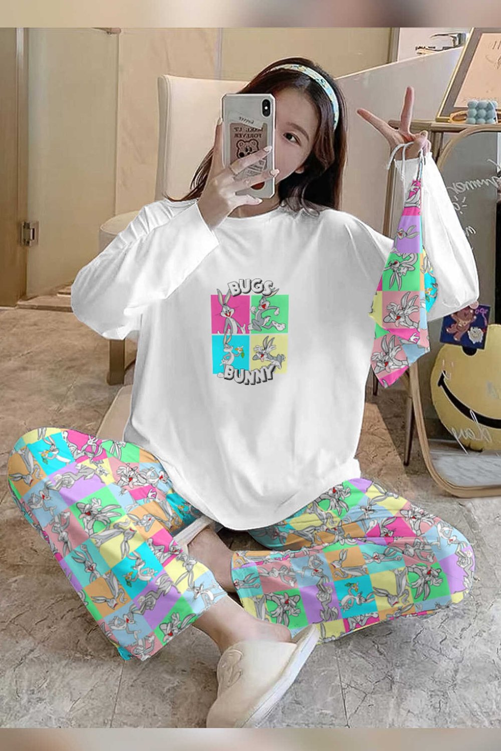 Bahd Bugs Bunny 2 Süpersoft Kadın Pijama Takımı 2985