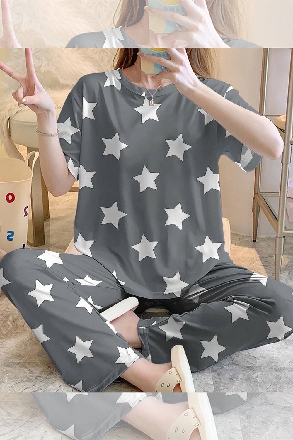 Kısa Kollu Pijama Takımı GoodNight SleepTight Supersoft Basic Süprem