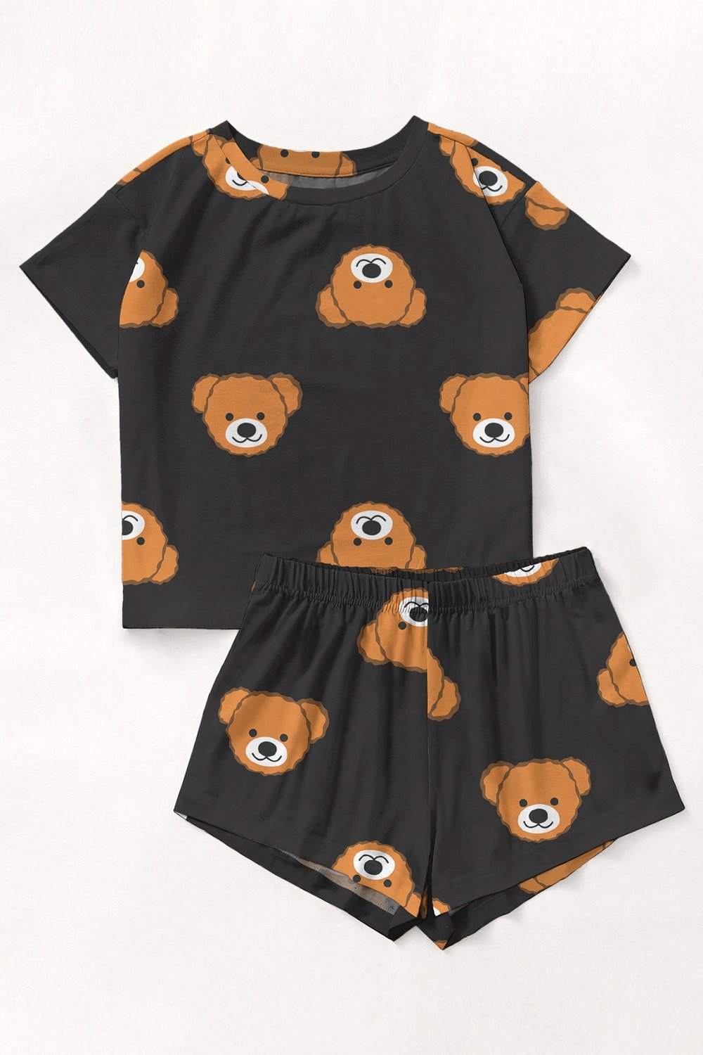 Kısa Kollu Şort Pijama Takımı Brown Bear Supersoft Basic Süprem