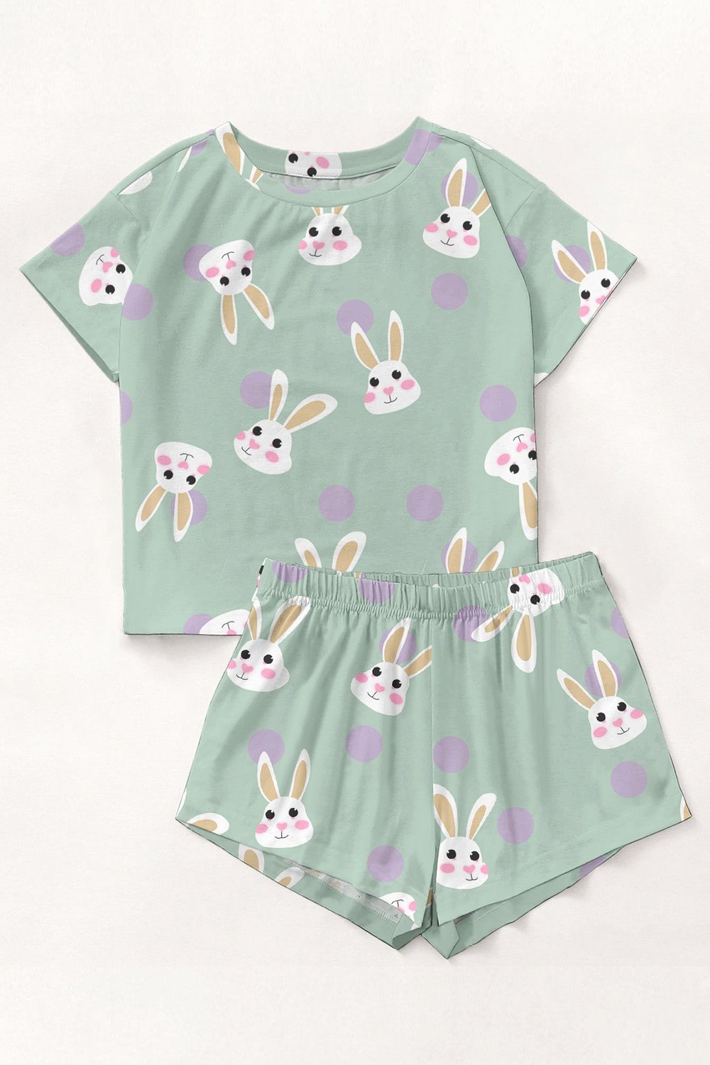 Kısa Kollu Şort Pijama Takımı Rabbit1 Supersoft Basic Süprem