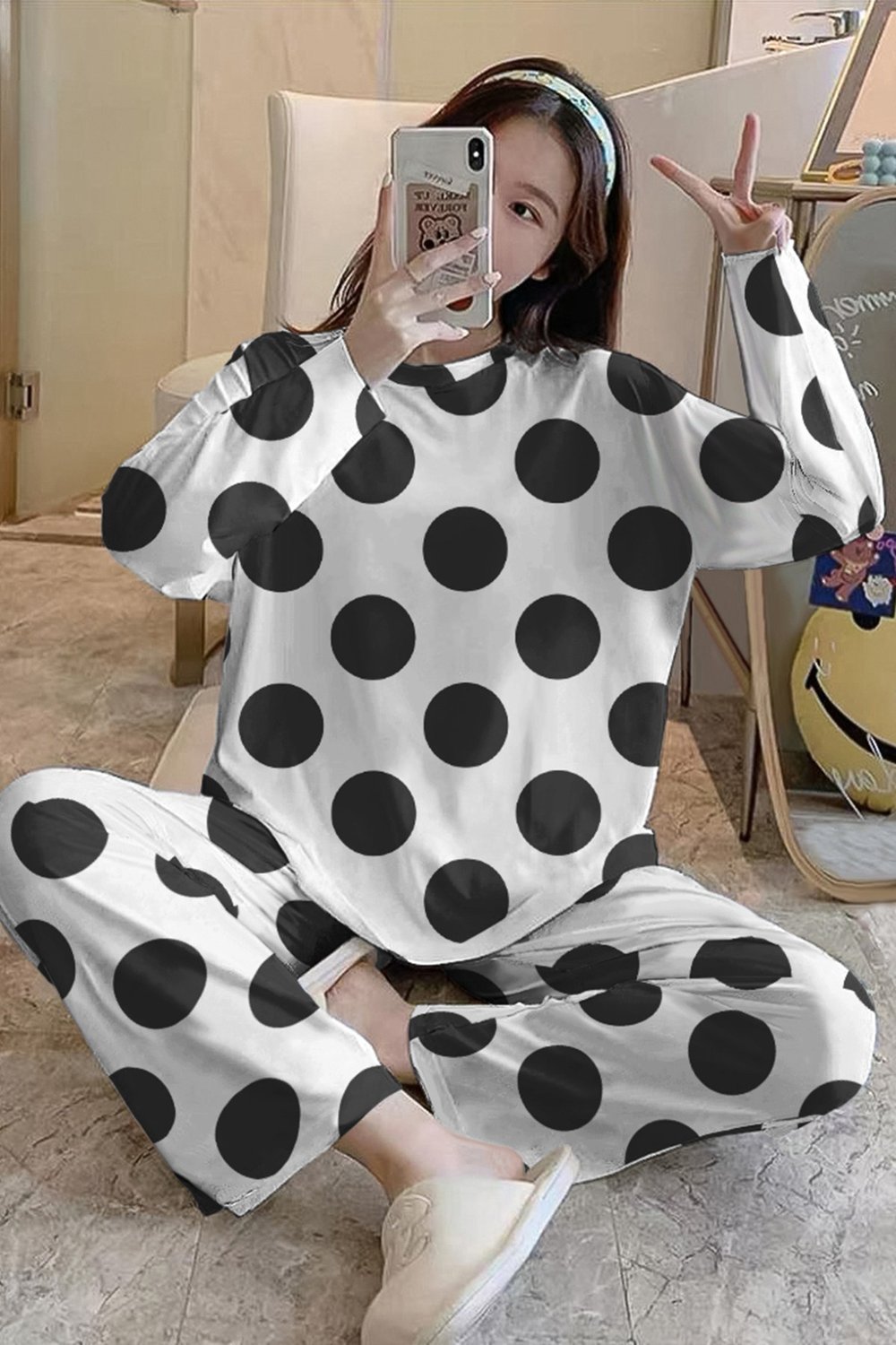 Uzun Kollu Pijama Takımı GoodNight1 SuperSoft Basic Suprem