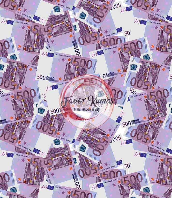 Euro Desenli Kumaş