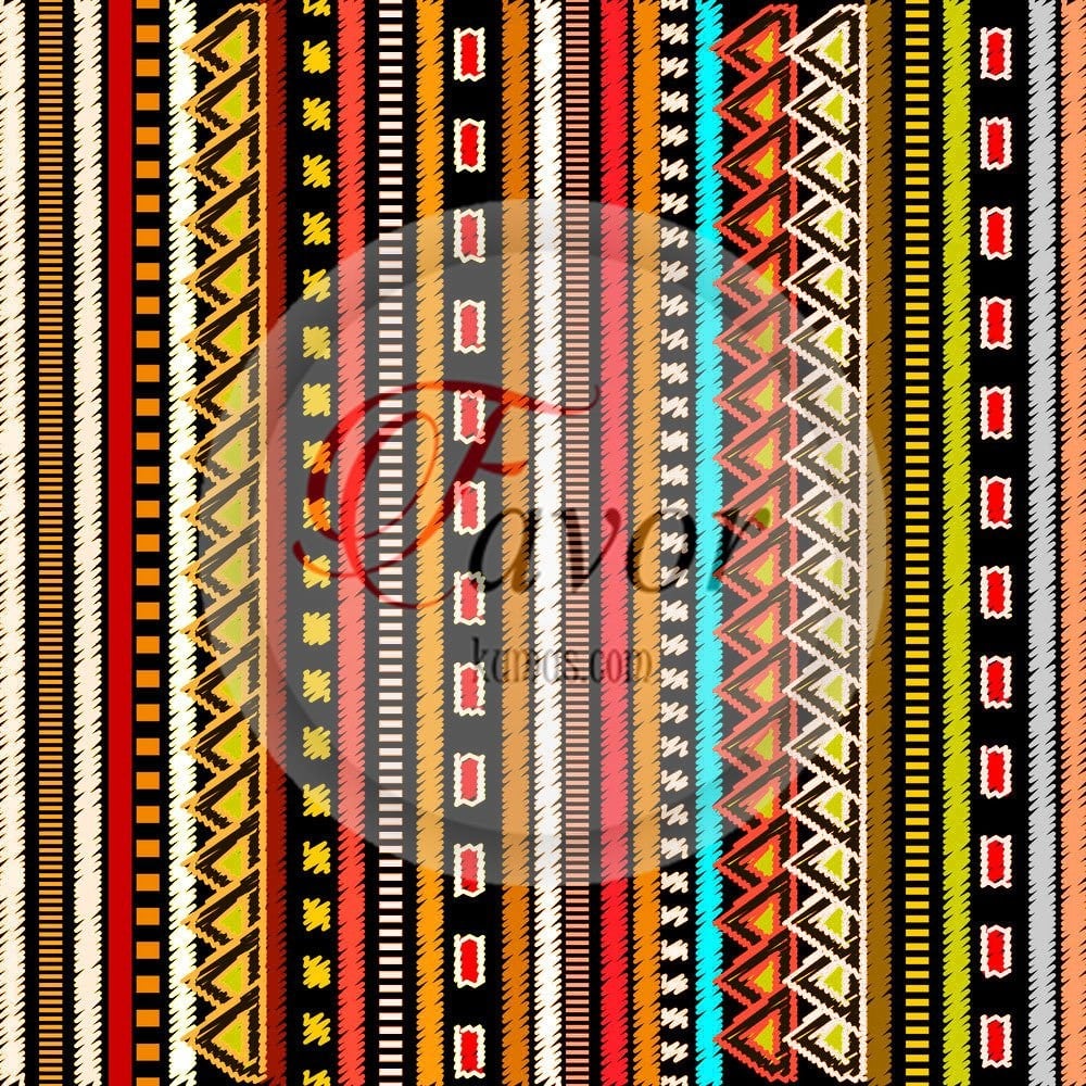 Kırmızı Geometrik Desenli Kumaş