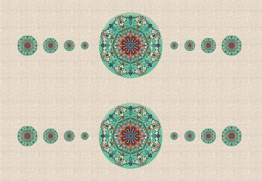 Mandala Desenli Kumaş