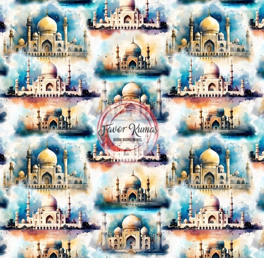 Ramazan Camiler Desenli Kumaş