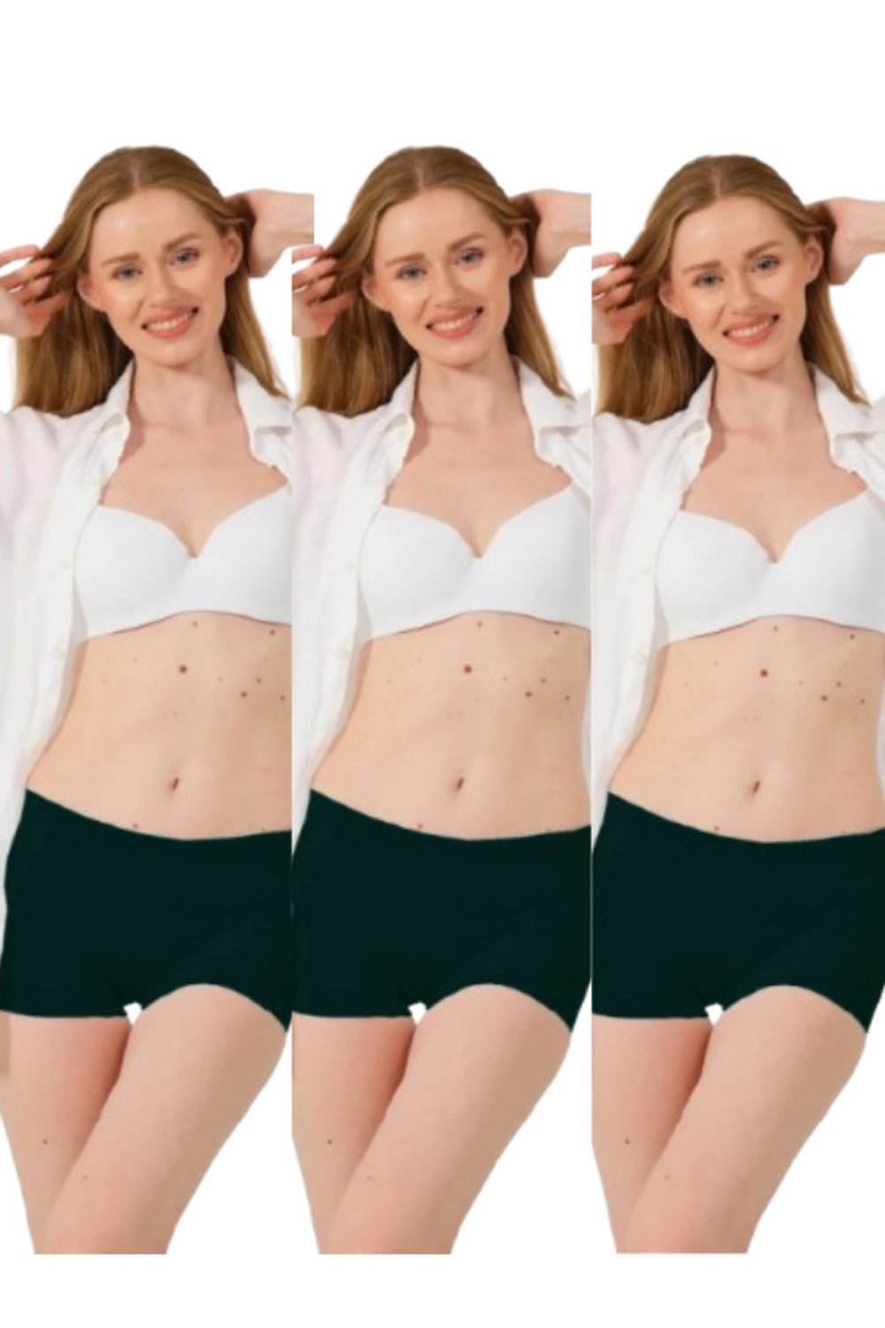 Basic Lazer Kesim Dikişsiz Kadın Boxer Külot 3lü Ekonomik Paket(EXTRA YUMUŞAK VE EXTRA ESNEK)