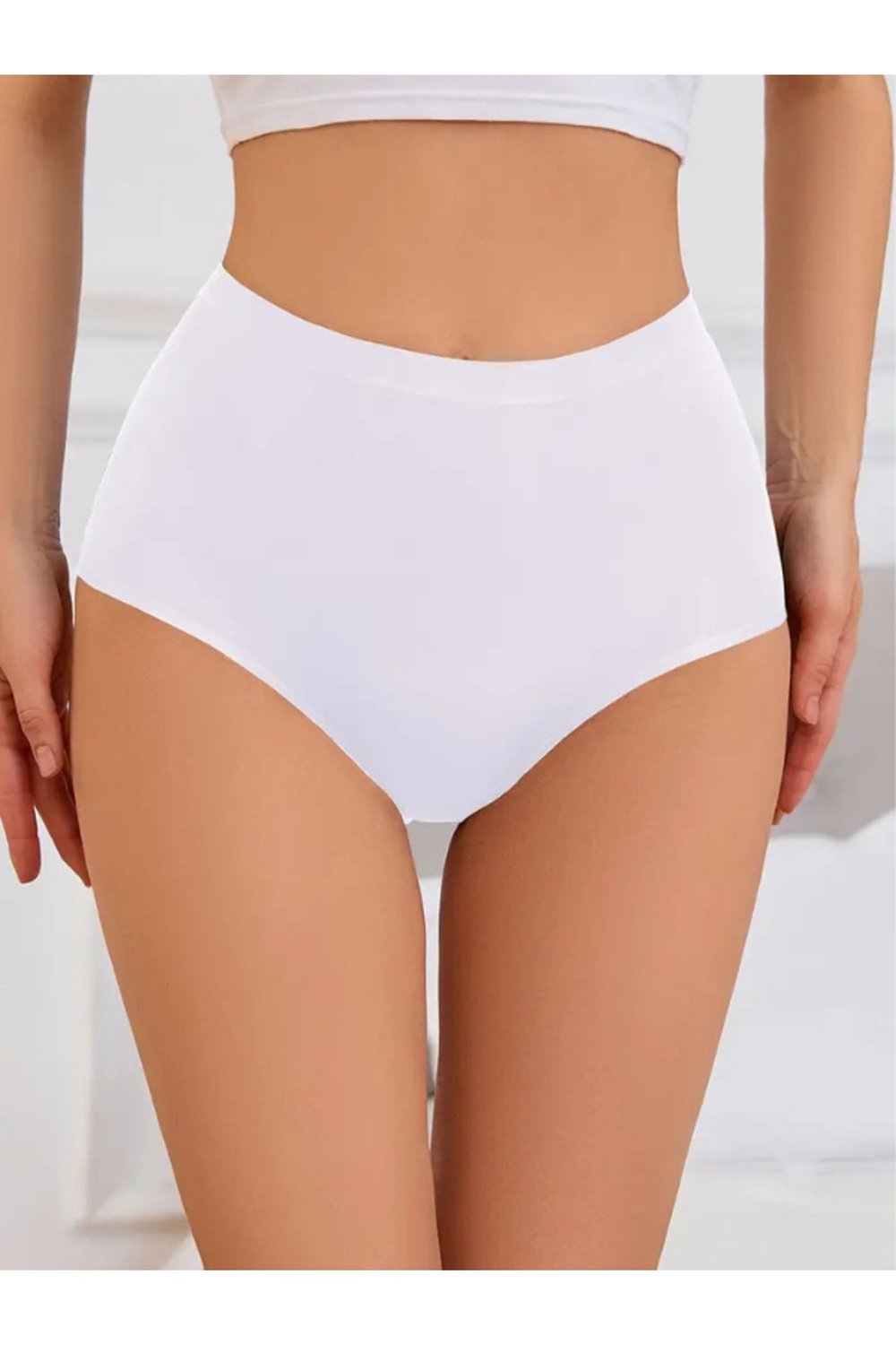 Kadın Extra Yüksek Bel Dikişsiz Lazer Kesim Külot (BELİ LASTİKLİ) 6lı Set