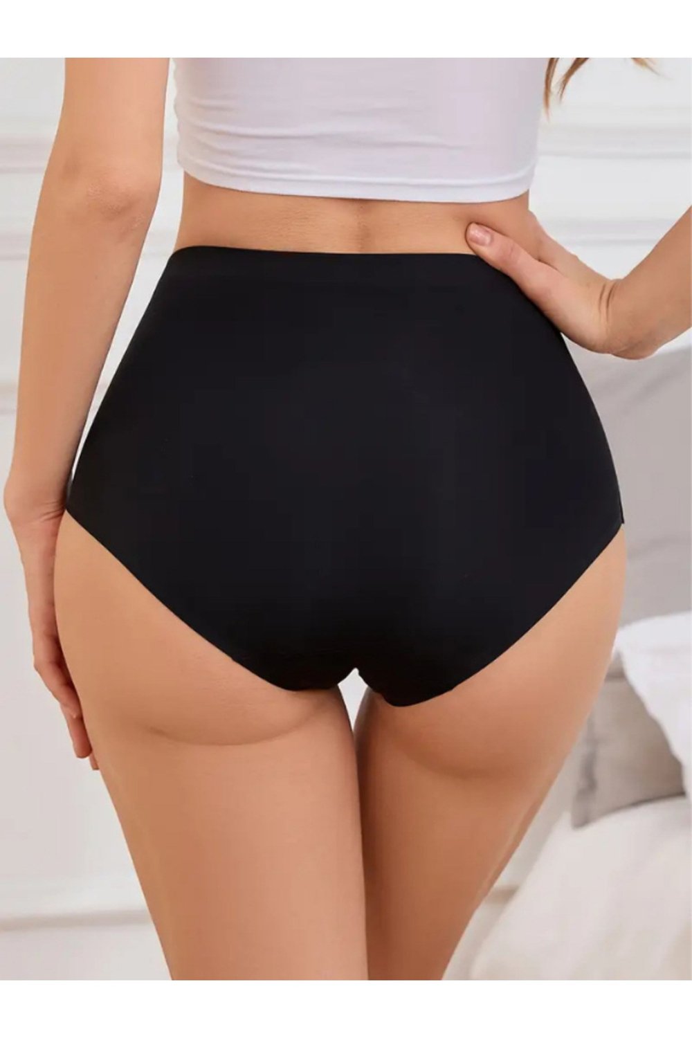 Kadın Extra Yüksek Bel Dikişsiz Lazer Kesim Külot (BELİ LASTİKLİ) 6lı Set