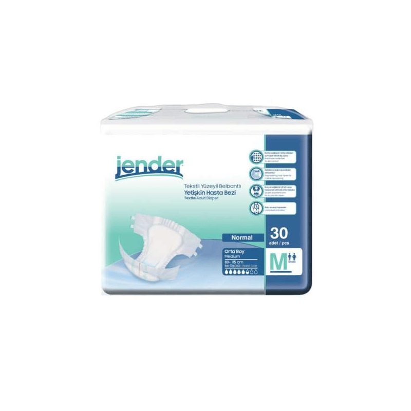 Jender Medium Bel Bantlı Yetişkin Hasta Bezi 30 Adet