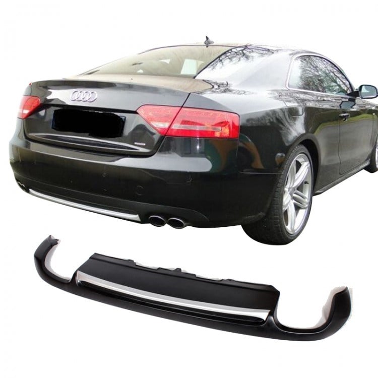 Audi A5 8T (2008-2011) Coupe / Sportback Uyumlu Plastik Arka Tampon Difüzörü