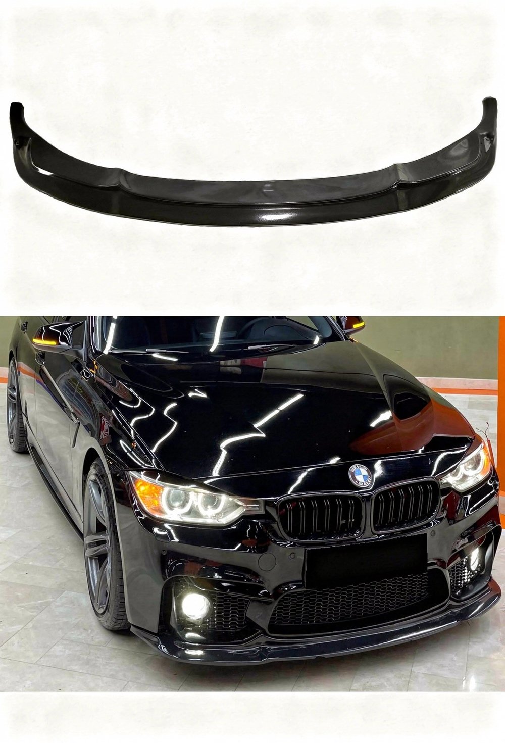 Bmw F30 - F80 M3 Vortsteiner Ön Lip (Taiwan Tampon Uyumlu) Piano Black
