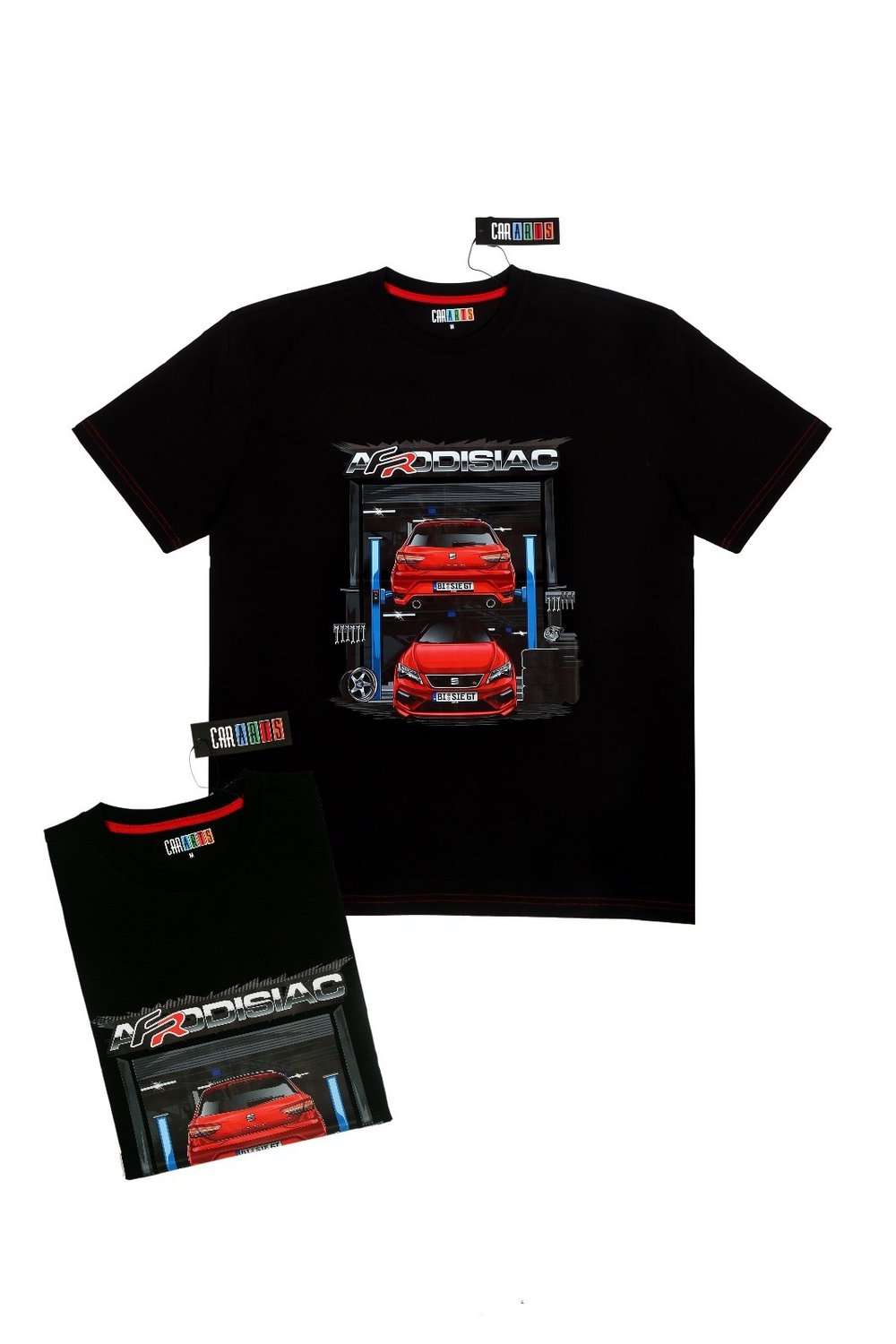 cararts over size kırmızı tshirt