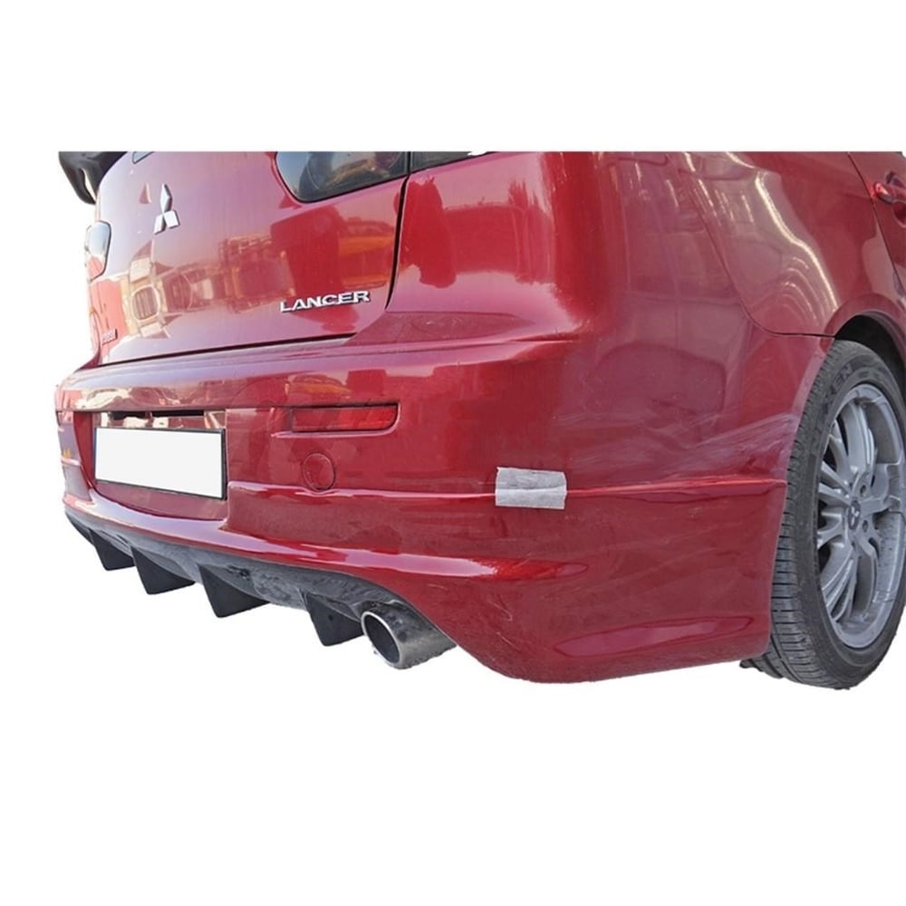 Mitsubishi Lancer (2007-2017) Uyumlu Evo Style Plastik Arka Tampon Yan Ek Seti