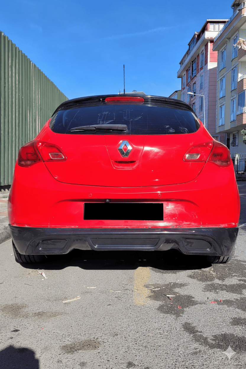 Opel Astra J HB Makyajlı Egzoz Görünümlü Arka Ek (Plastik)
