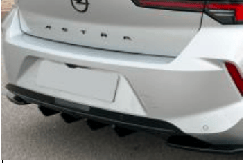 Opel Astra L Arka Difüzör (Plastik) (Piano Black Boyalı)
